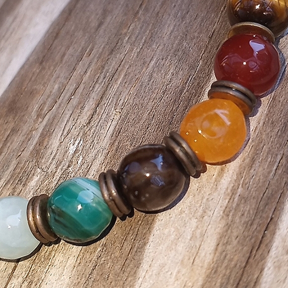 🆕️LAST 1🌹UNISEX HAND CRAFTED REAL GEMSTONE BRACELET:CHAKRA HEALING - Picture 12 of 17